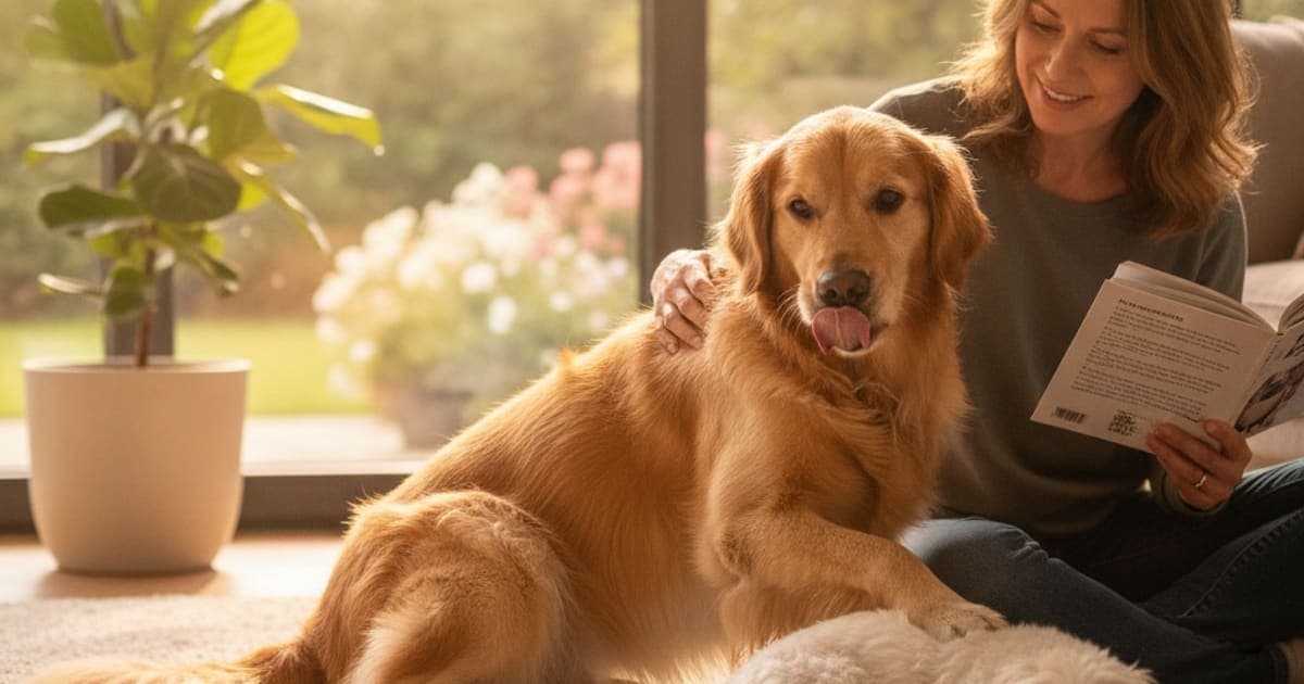 A dog being cared for at home, illustrating why is my dog licking its joints? (causes explained)