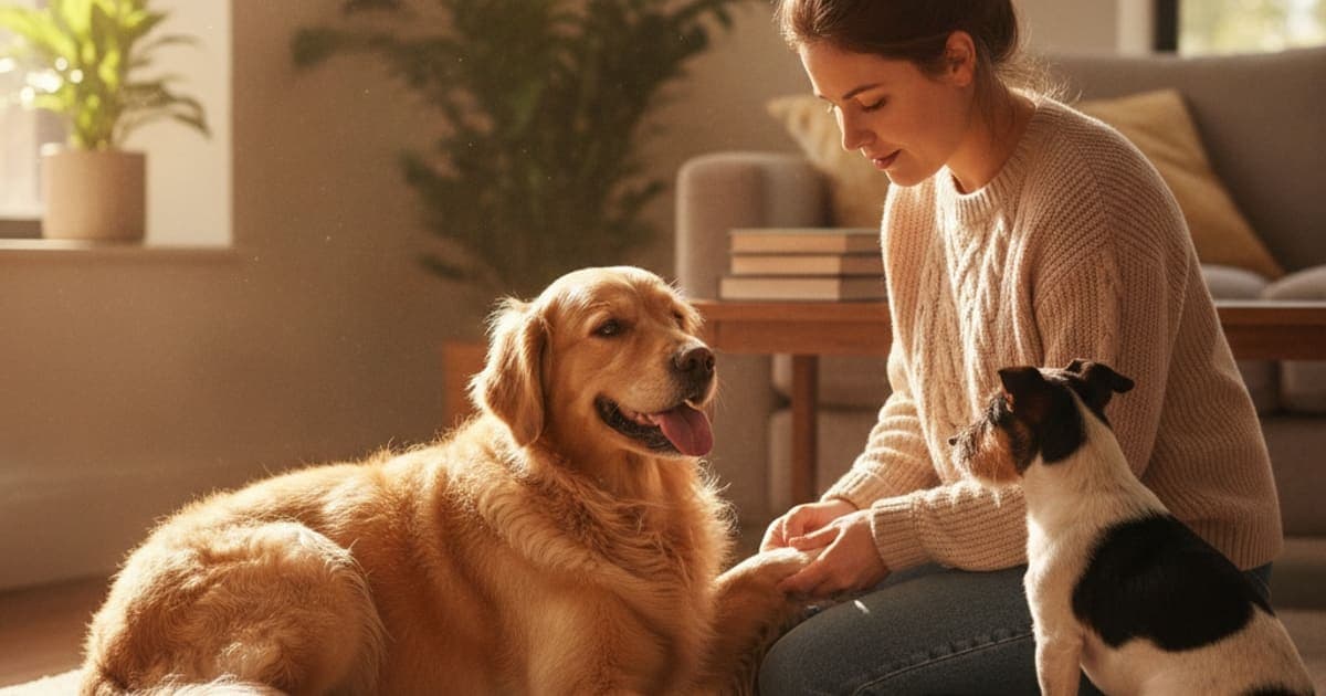 A dog being cared for at home, illustrating why is my dog limping after exercise? (causes explained)