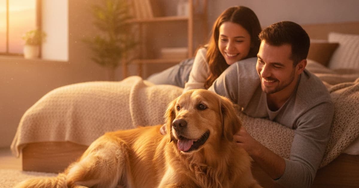 A dog being cared for at home, illustrating why is my dog panting at night? (causes and red flags)