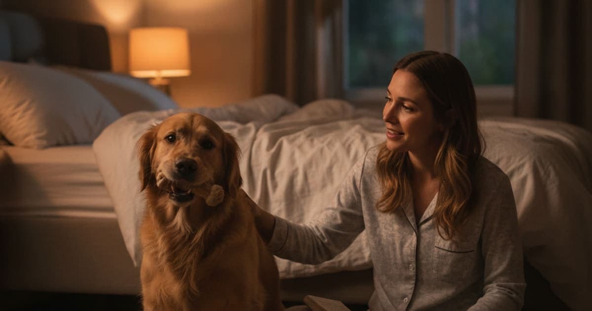 A dog being cared for at home, illustrating why is my dog restless at night? (common causes)
