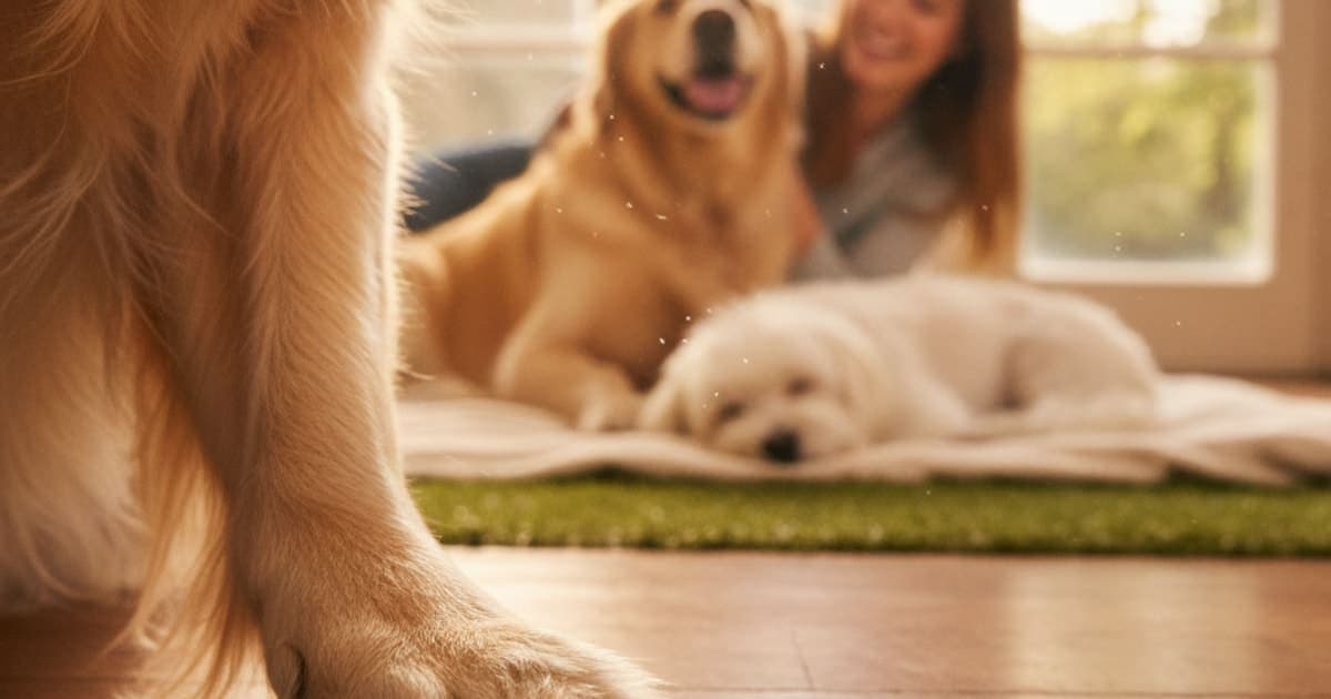A dog being cared for at home, illustrating why is my dog scuffing back nails? (causes explained)