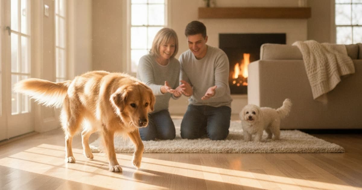 A dog being cared for at home, illustrating why is my dog slipping on hard floors? (causes explained)