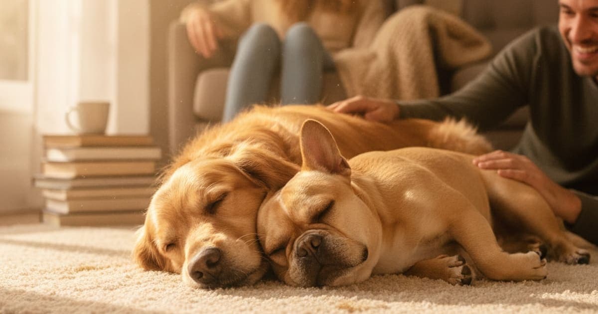 A dog being cared for at home, illustrating why is my dog snoring? (causes and red flags)