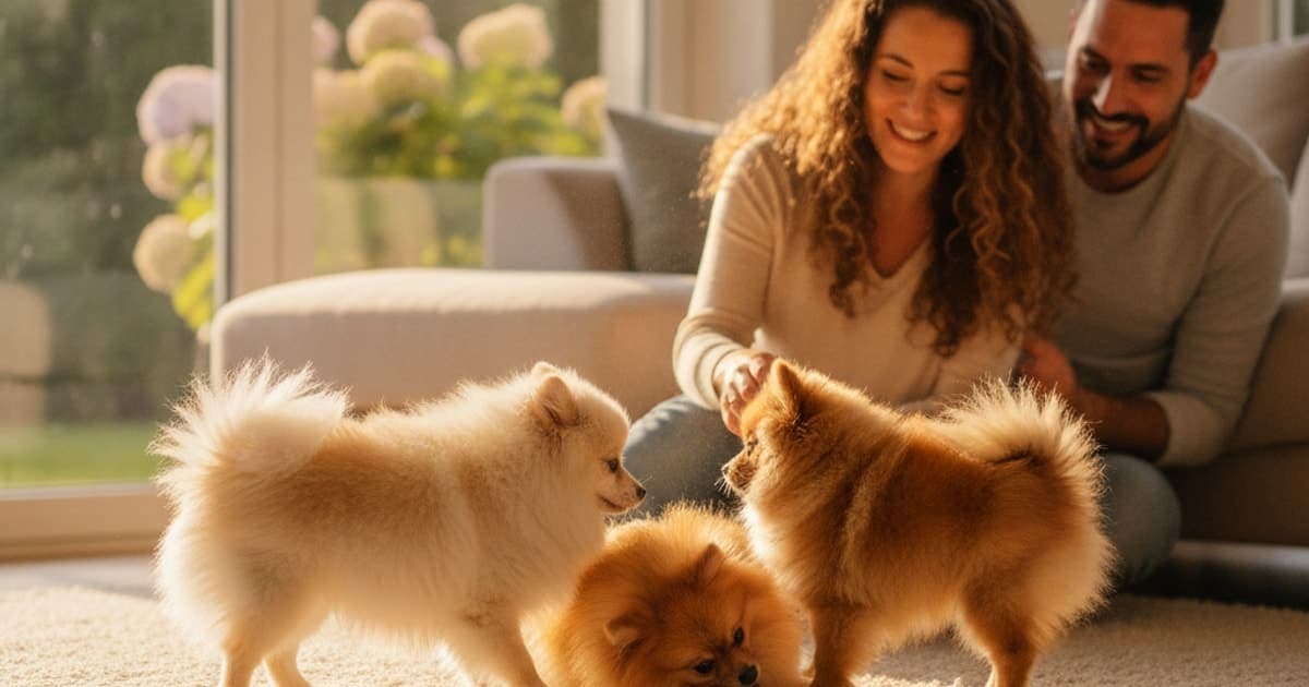 A dog being cared for at home, illustrating why pomeranians are prone to joint problems