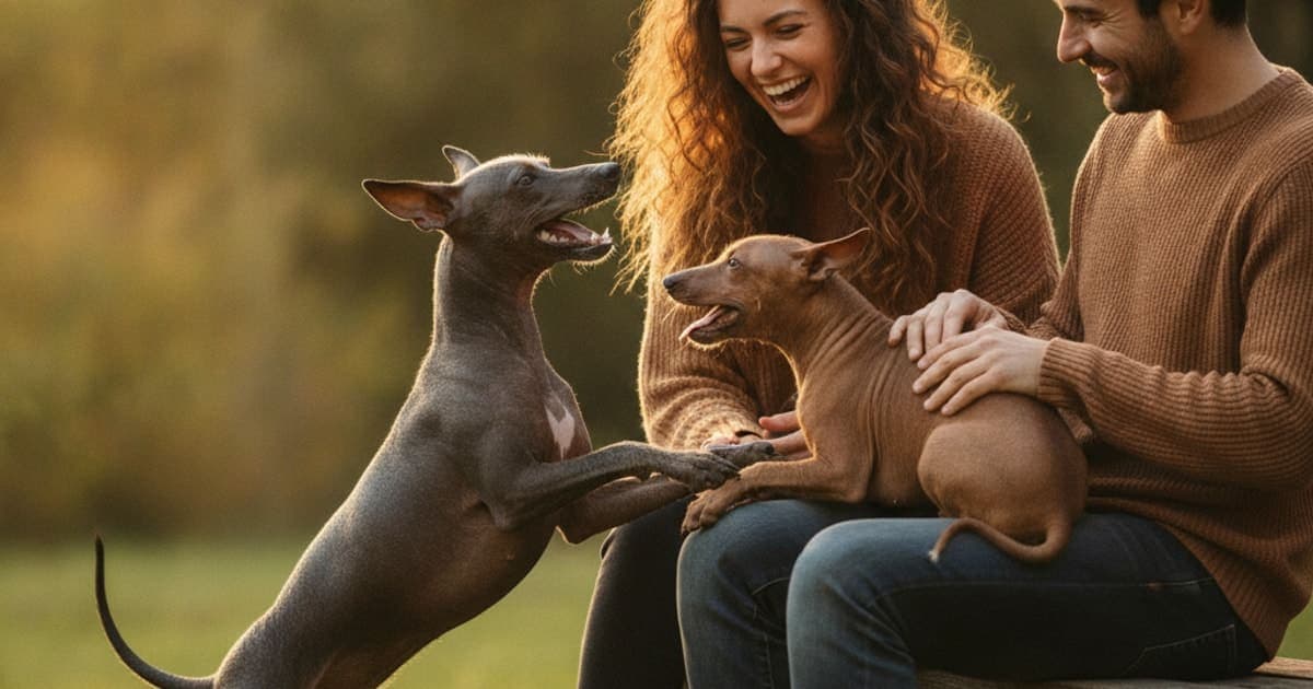 A dog being cared for at home, illustrating why xoloitzcuintli are prone to joint problems