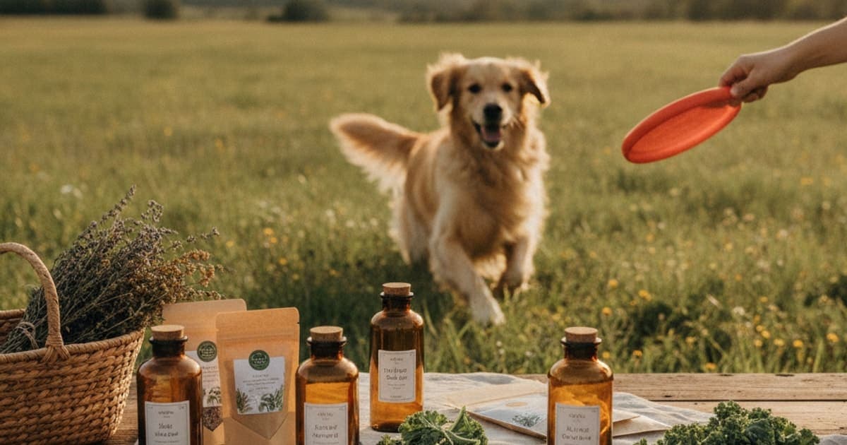 A dog being cared for at home, illustrating winpro dog supplements: what's in them and who they fit