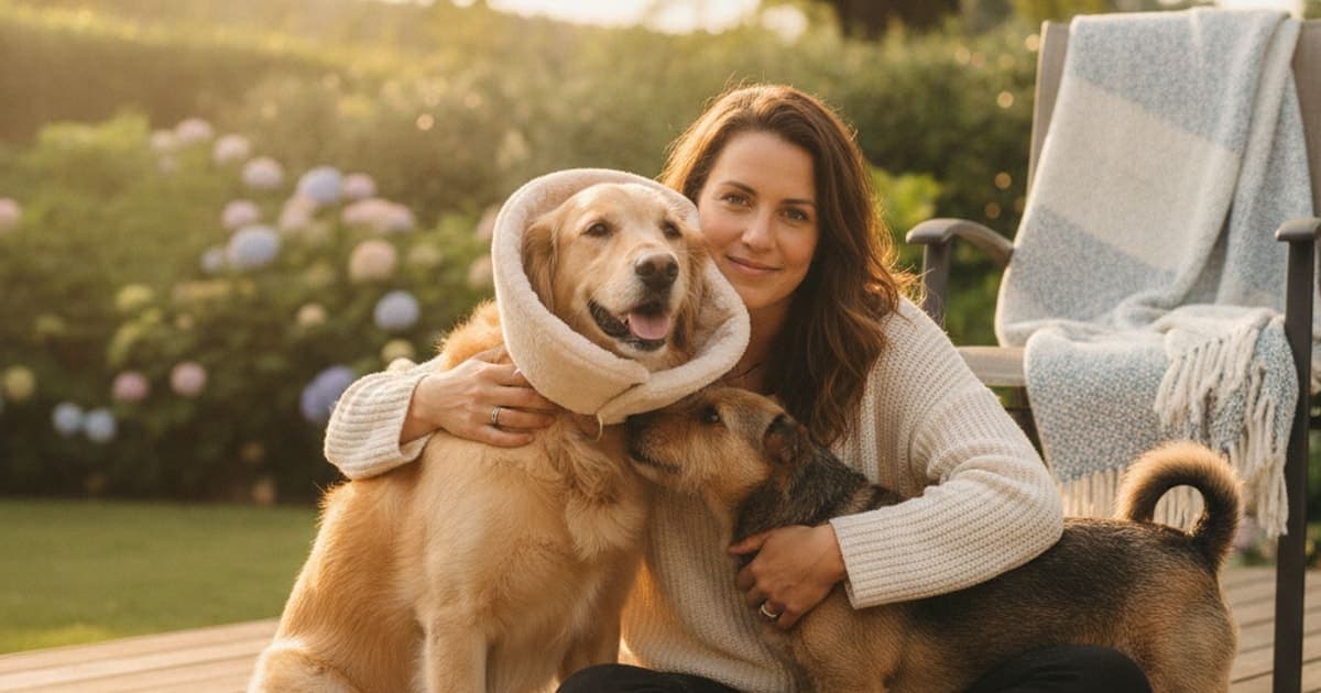 A dog being cared for at home, illustrating what is wobbler syndrome in dogs? (signs and causes)