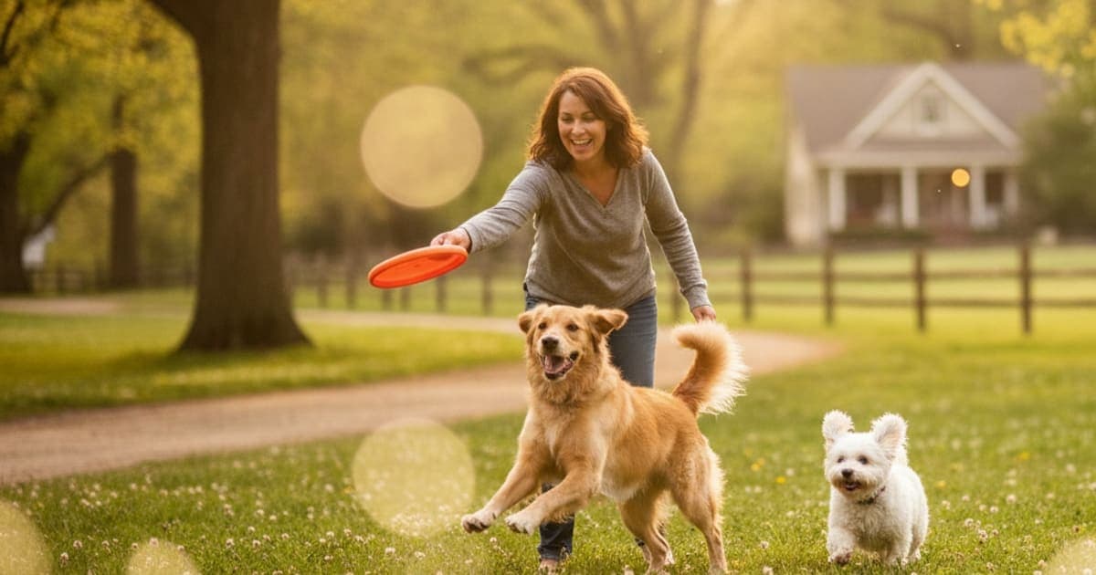 A dog being cared for at home, illustrating yumove dog joint supplement 300 tablets