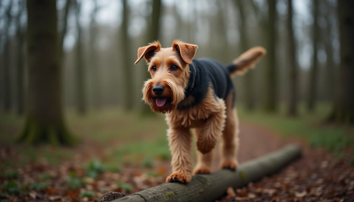 A dog being cared for at home, illustrating airedale terriers joint health guide