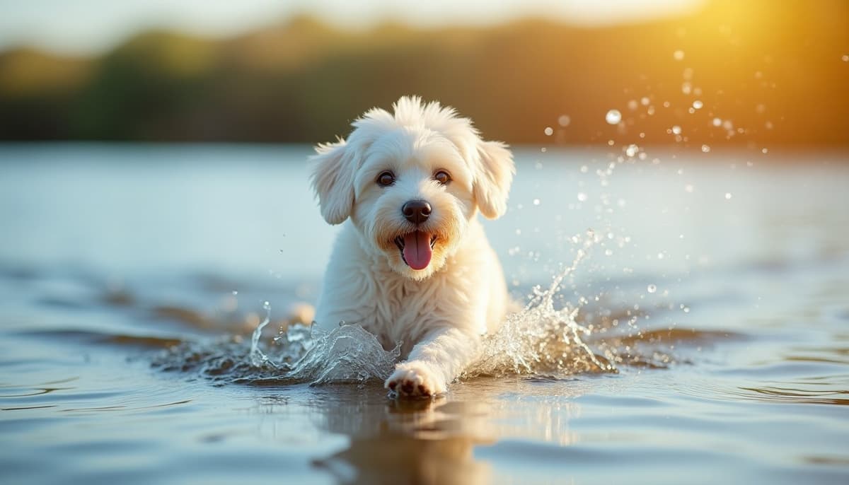 A dog being cared for at home, illustrating bichon frises joint health guide