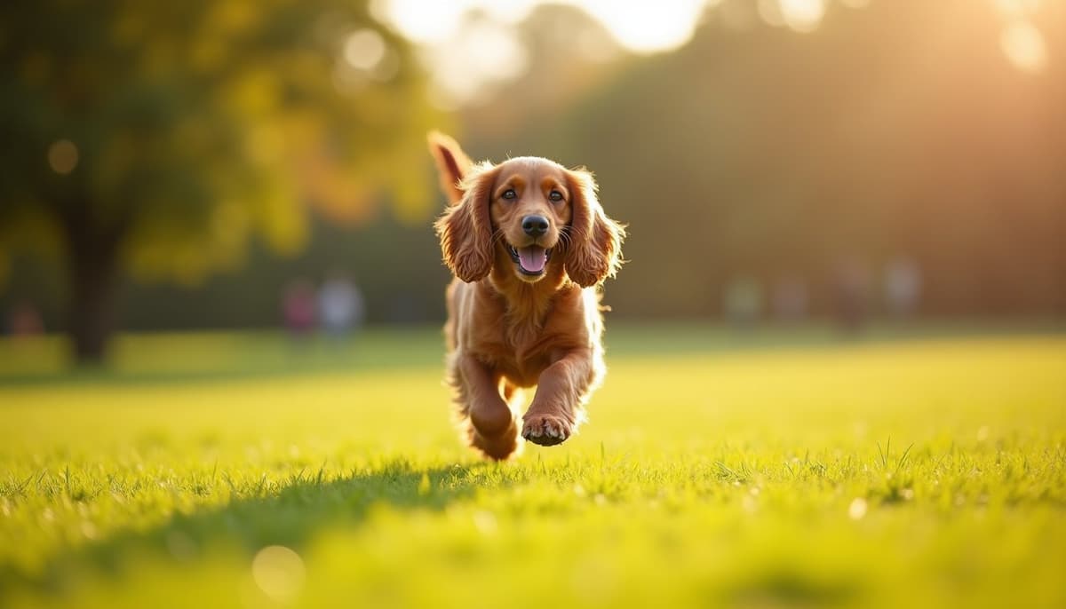 A dog being cared for at home, illustrating cocker spaniels joint health guide