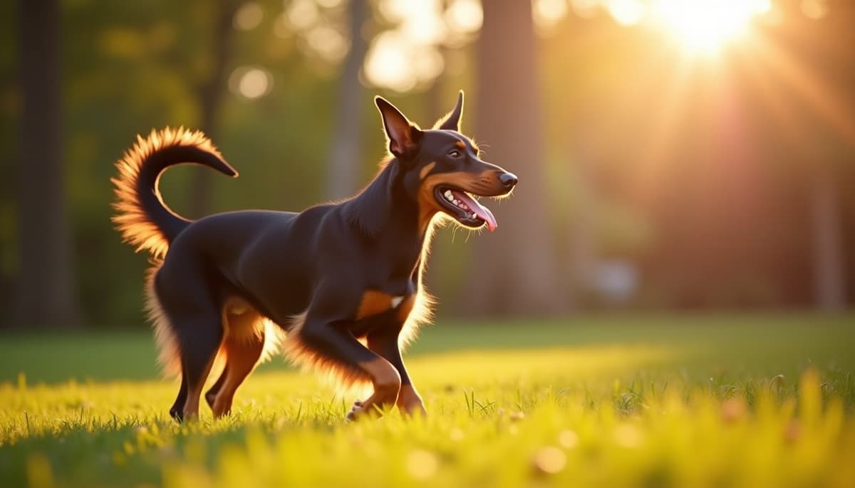 A dog being cared for at home, illustrating dobermans joint health guide