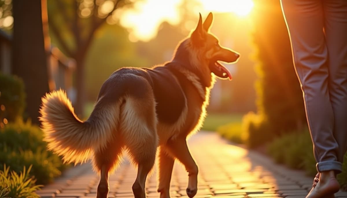 A dog being cared for at home, illustrating german shepherds joint health guide