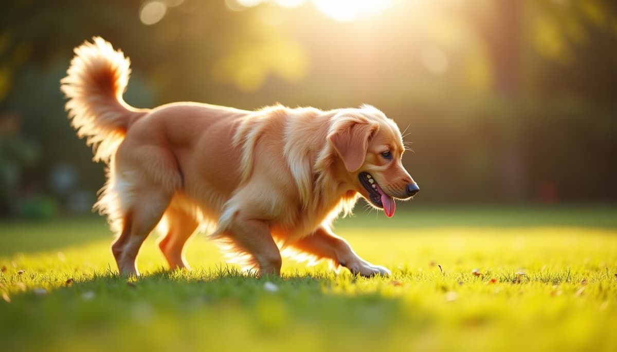 A dog being cared for at home, illustrating golden retrievers joint health guide - risks & signs