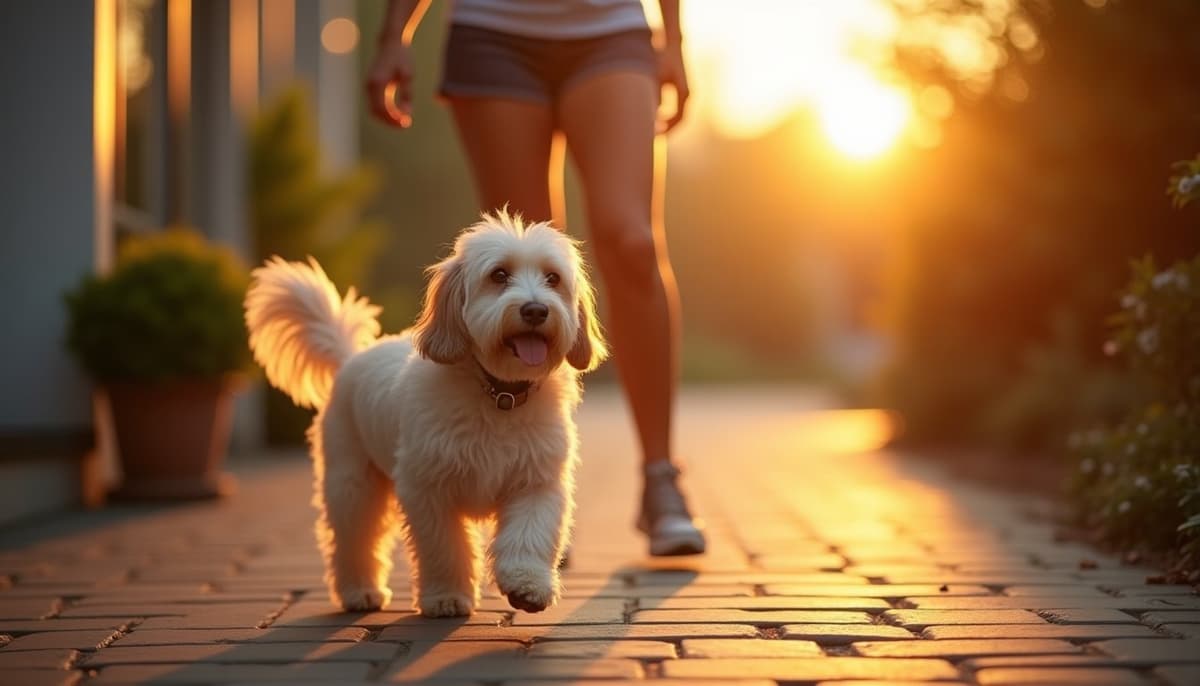 A dog being cared for at home, illustrating havanese joint health guide