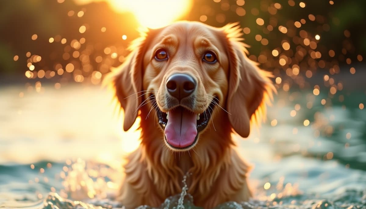 A dog being cared for at home, illustrating keeshonds joint health guide