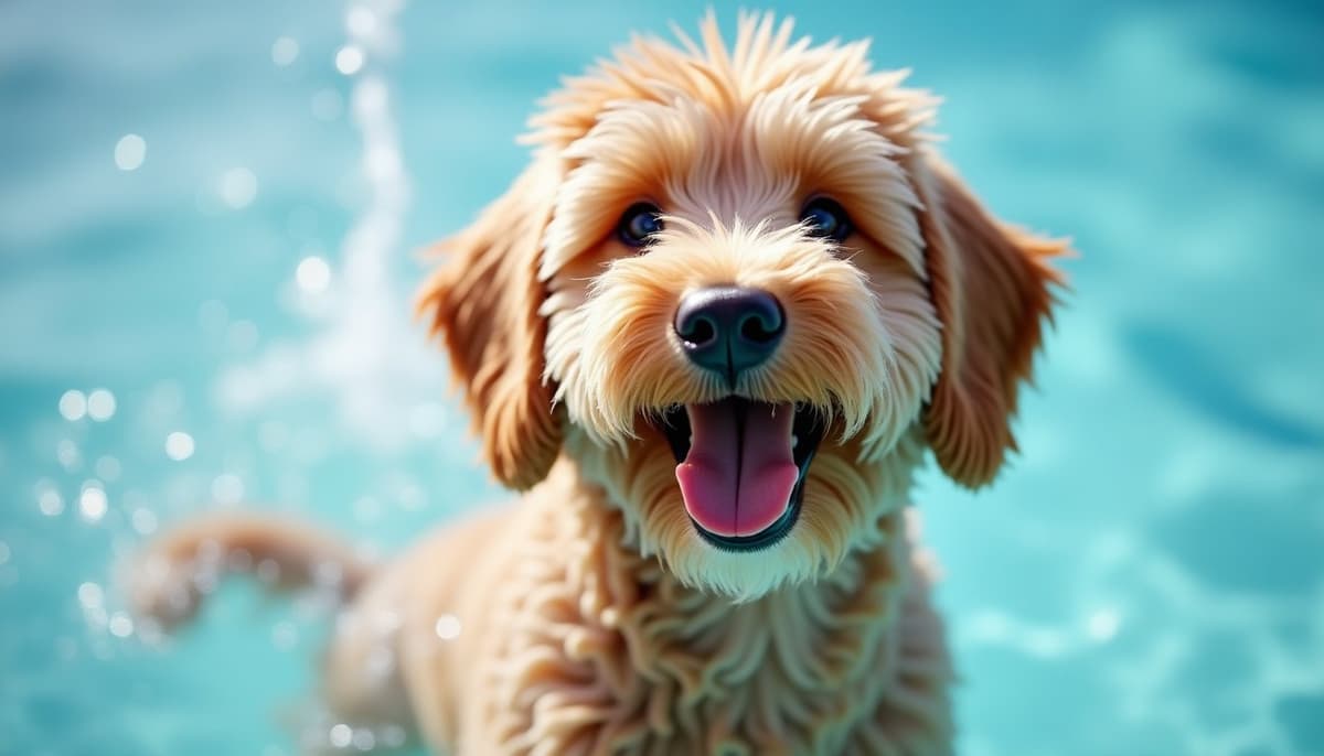 A dog being cared for at home, illustrating labradoodles joint health guide