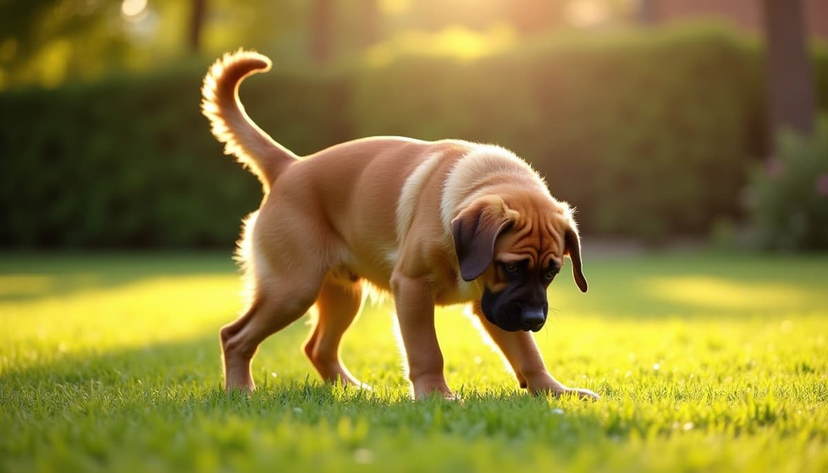 A dog being cared for at home, illustrating neapolitan mastiffs joint health guide