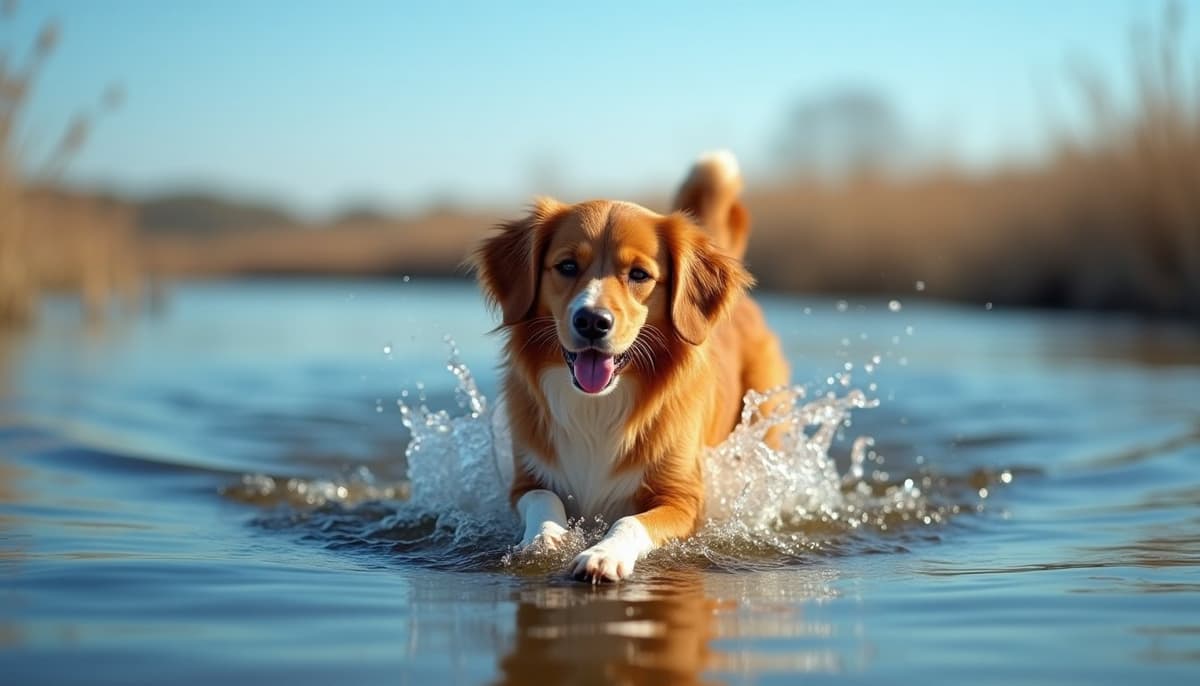 A dog being cared for at home, illustrating what joint problems affect nova scotia duck tollers