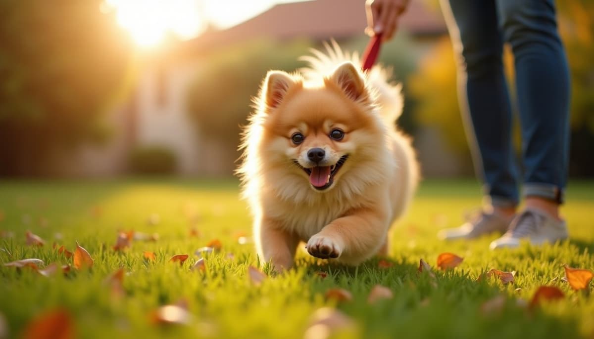 A dog being cared for at home, illustrating pomeranians joint health guide