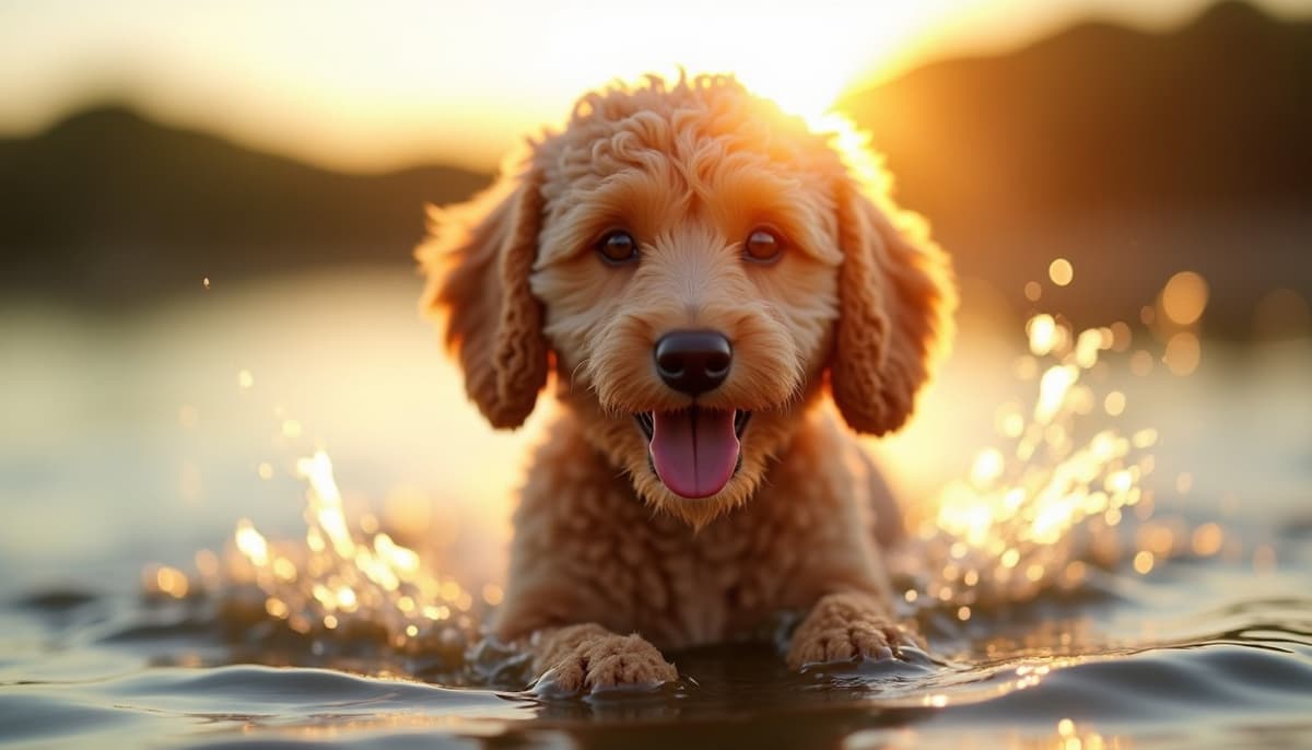 A dog being cared for at home, illustrating poodles joint health guide