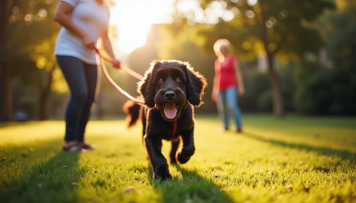 A dog being cared for at home, illustrating portuguese water dogs joint health guide