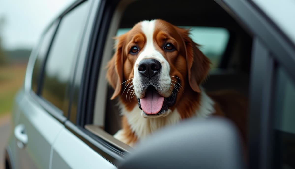 A dog being cared for at home, illustrating saint bernards joint health guide