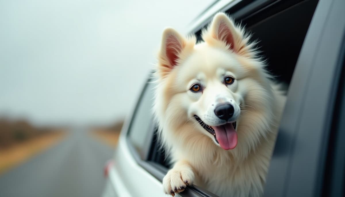 A dog being cared for at home, illustrating samoyeds joint health guide