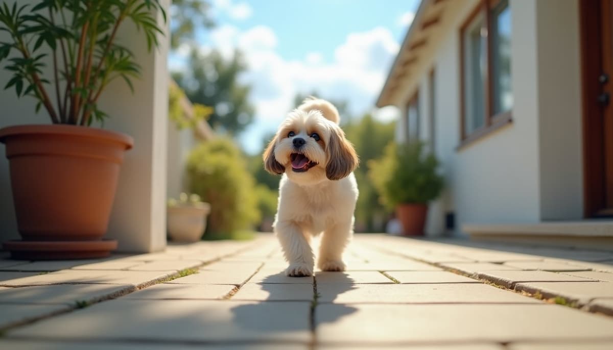 A dog being cared for at home, illustrating shih tzus joint health guide