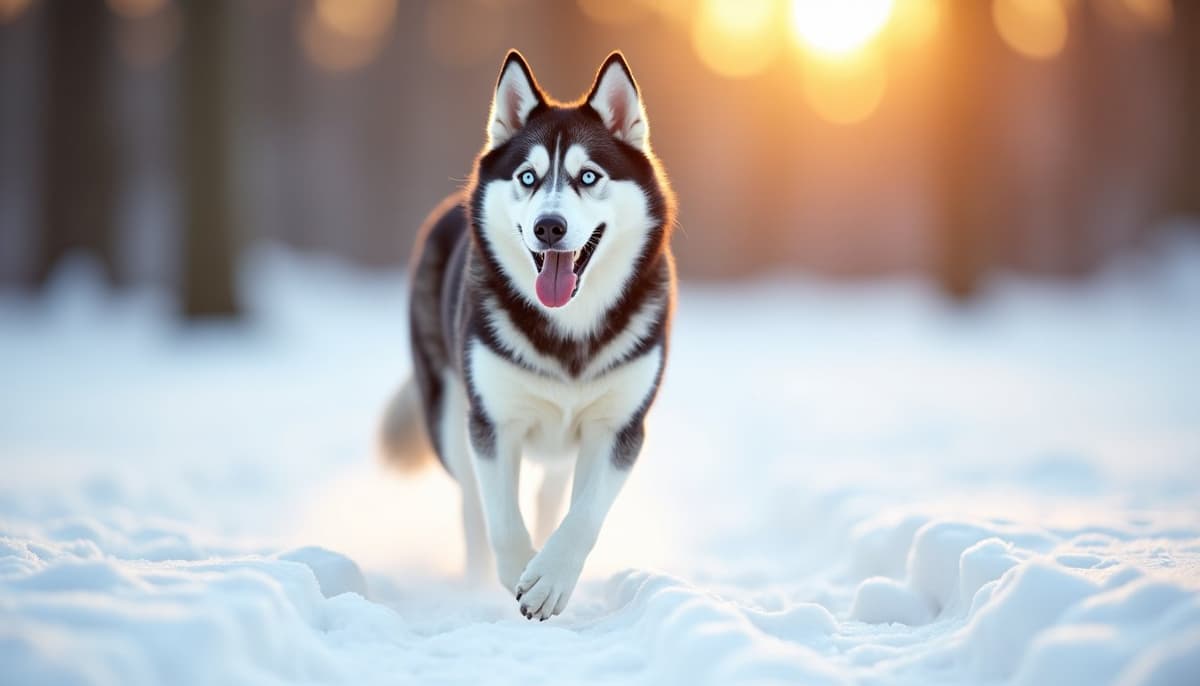 A dog being cared for at home, illustrating siberian huskies joint health guide