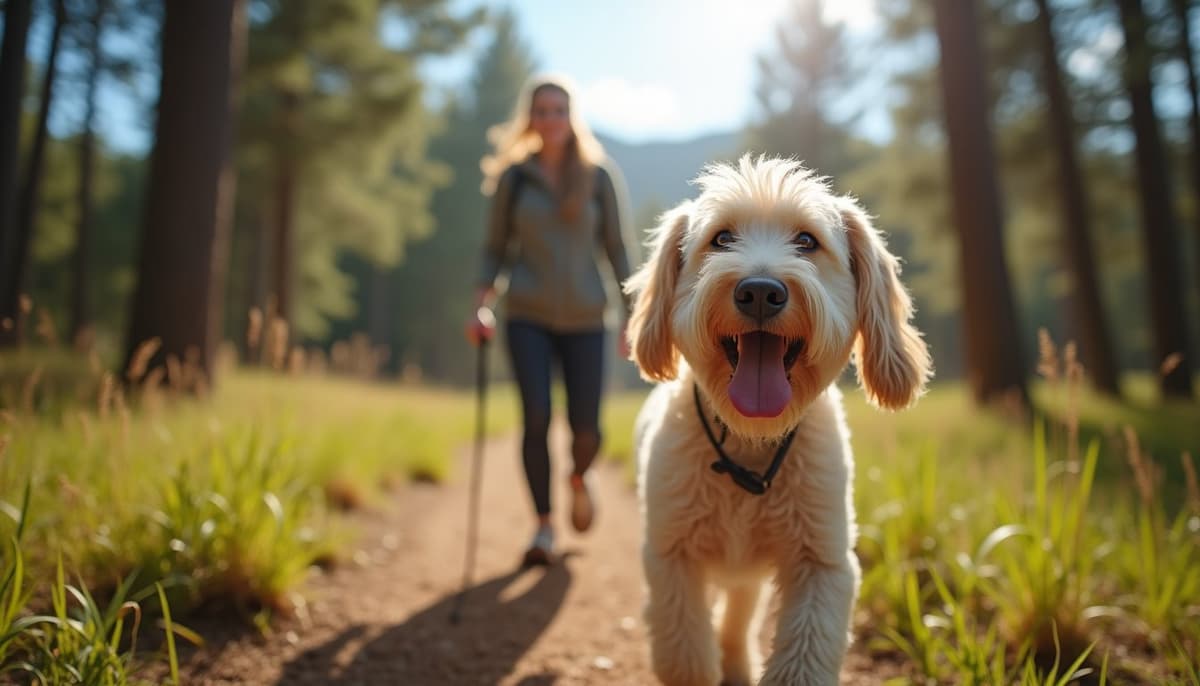 A dog being cared for at home, illustrating soft coated wheaten terriers joint health guide