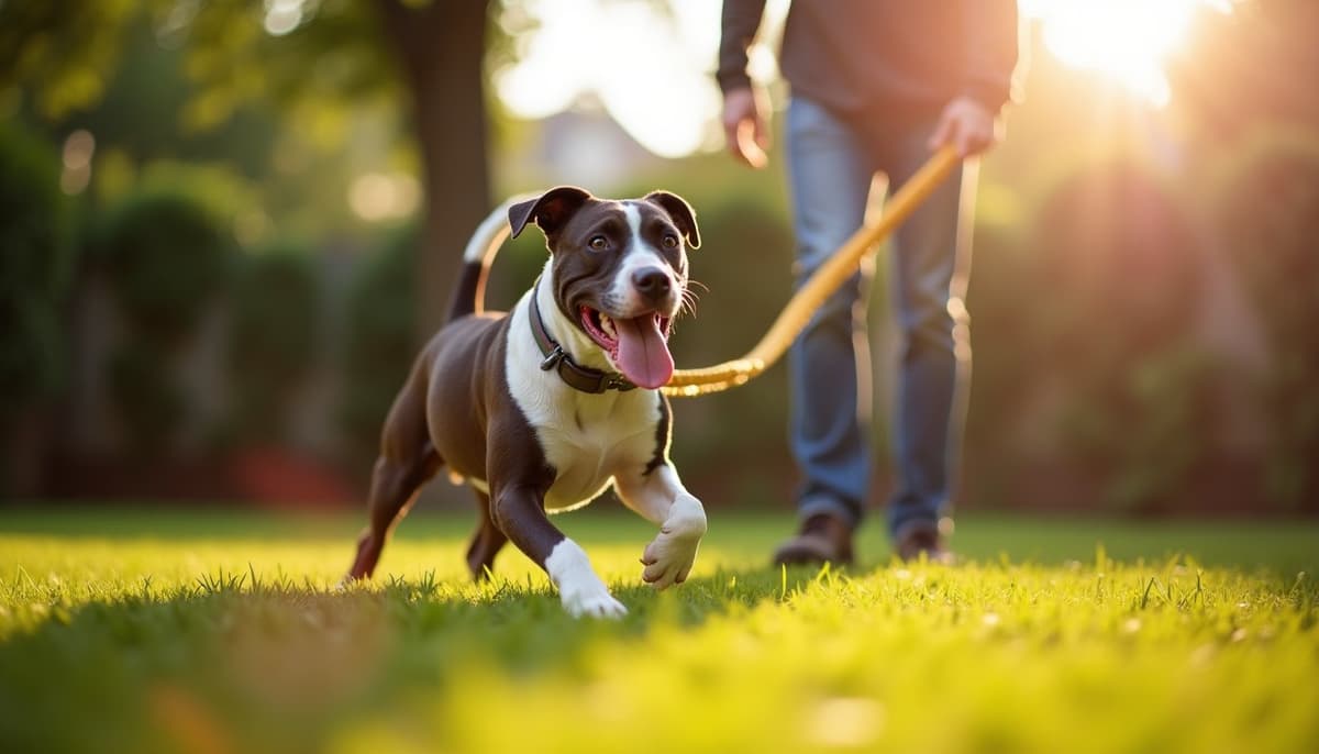 A dog being cared for at home, illustrating staffordshire terriers joint health guide