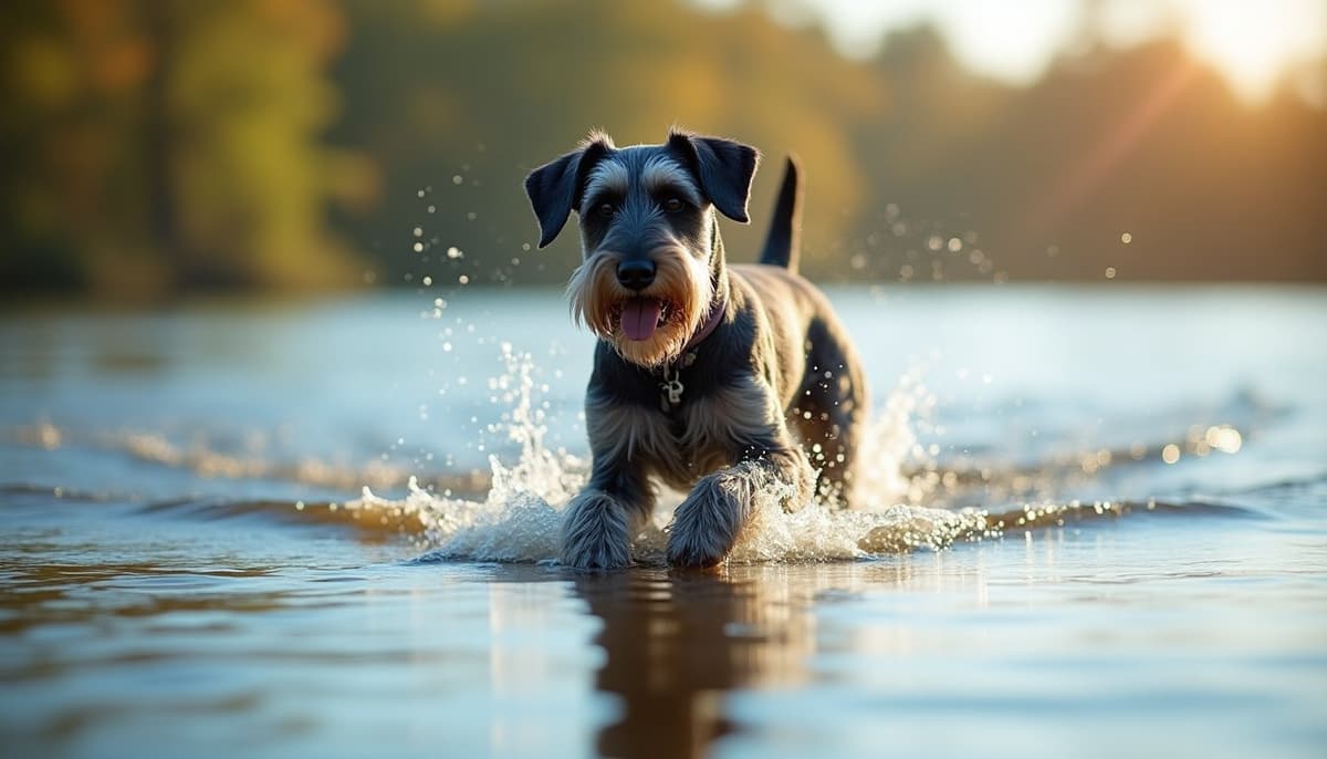A dog being cared for at home, illustrating standard schnauzers joint health guide