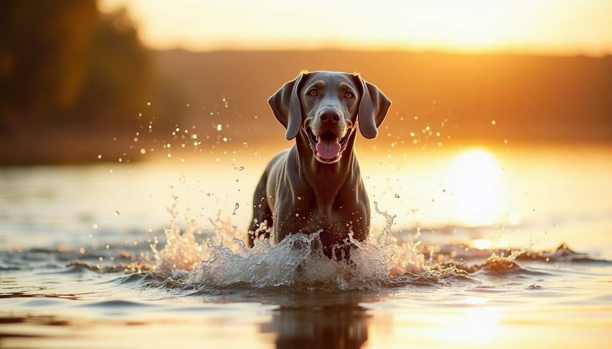 A dog being cared for at home, illustrating weimaraners joint health guide