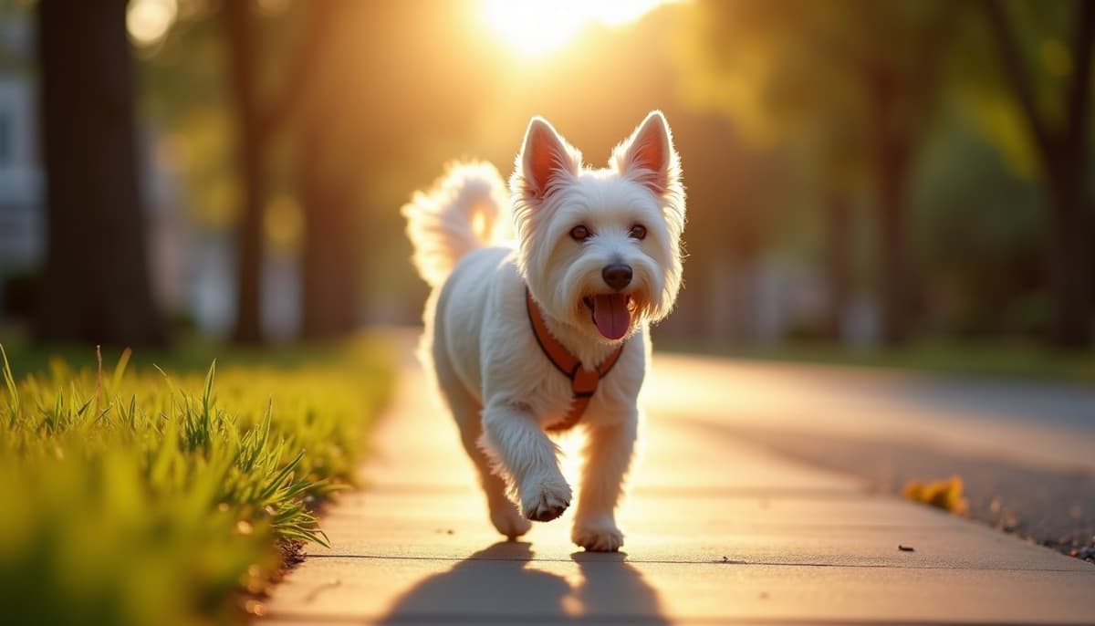 A dog being cared for at home, illustrating west highland terriers joint health guide