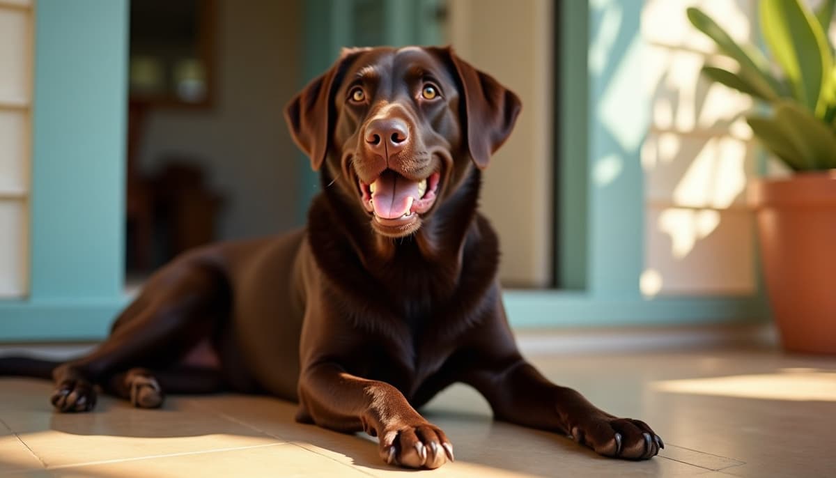 A dog being cared for at home, illustrating achilles tendon injury in dogs: what owners must know