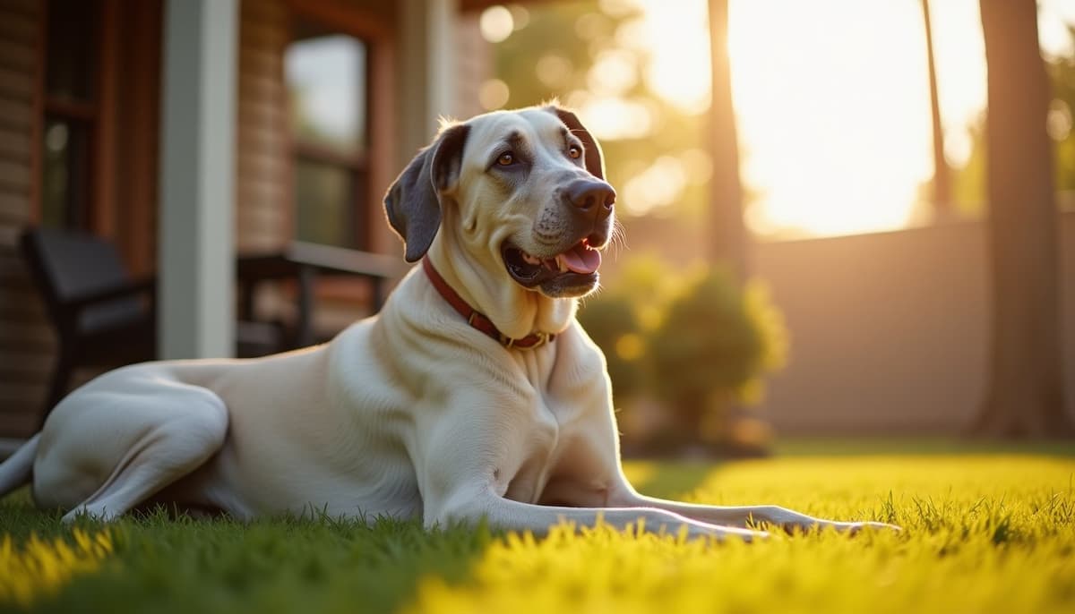 A dog being cared for at home, illustrating luxating patella in dogs