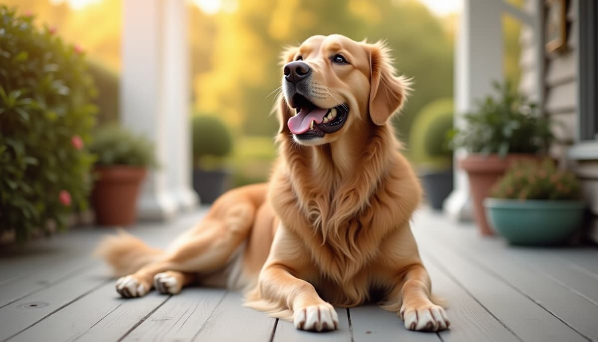 A dog being cared for at home, illustrating nerve damage in dogs