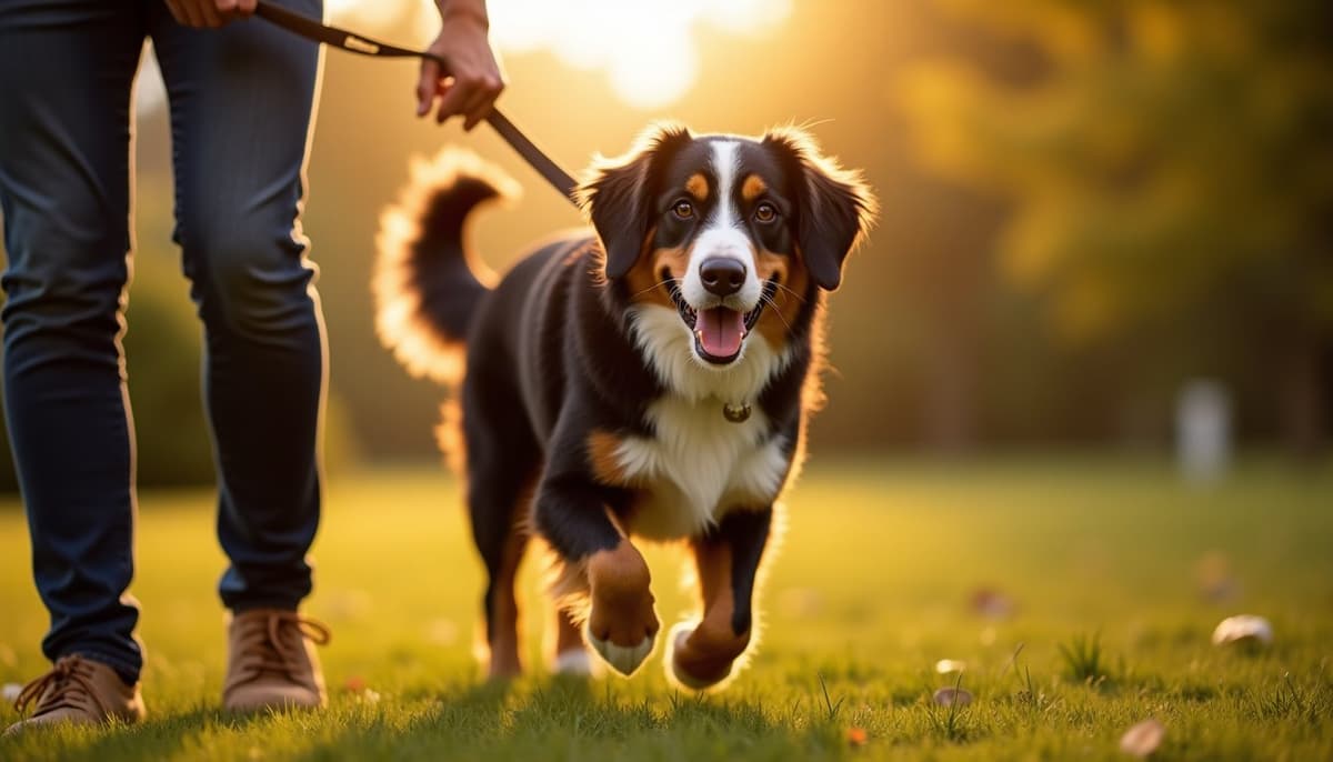 A dog being cared for at home, illustrating tendonitis in dogs: signs, causes and treatment options
