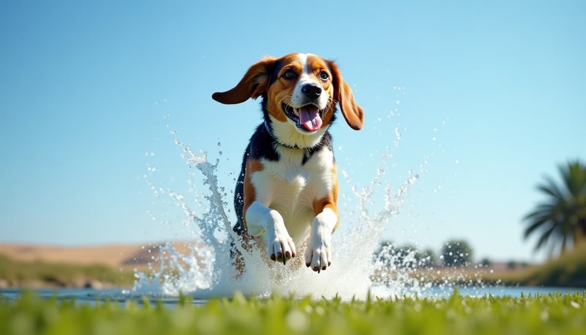 A dog on a walk — Canine Rehabilitation in Bakersfield, CA