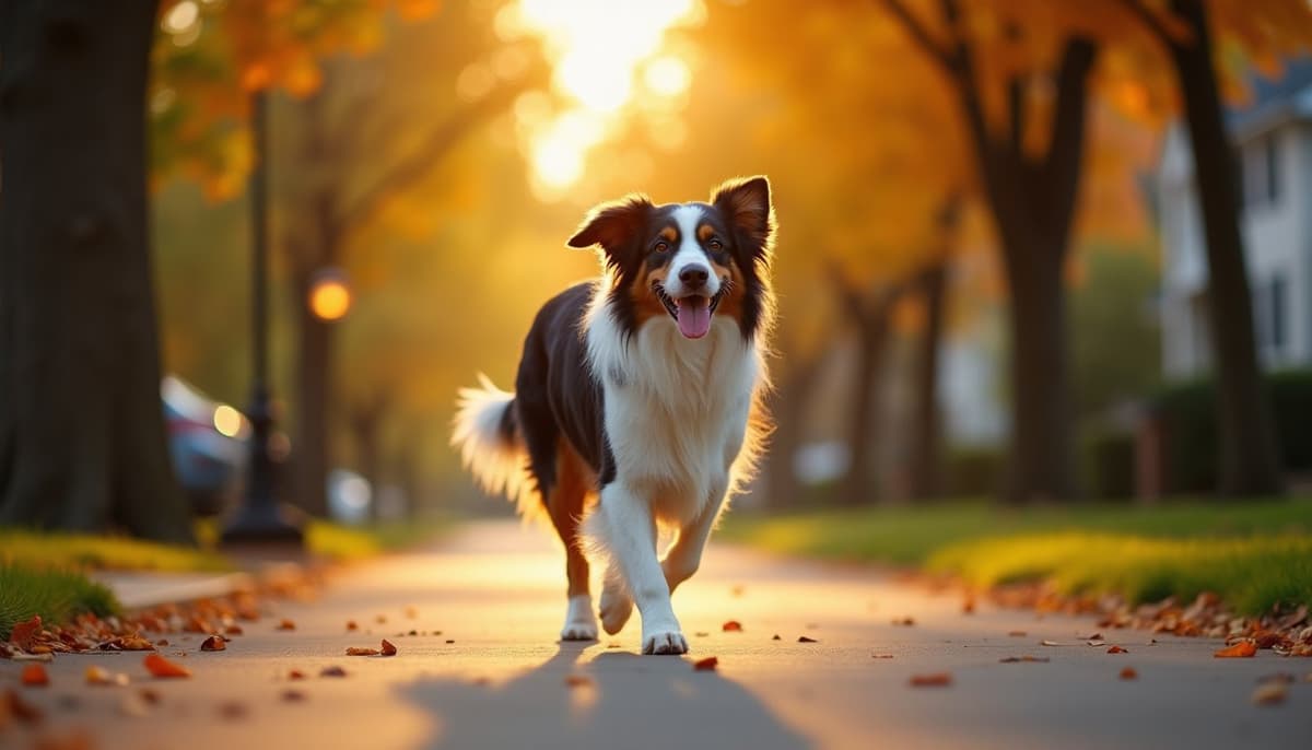 A dog on a walk — Canine Rehabilitation in Baltimore, MD