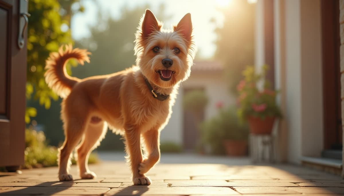 A dog on a walk — Canine Rehabilitation in Costa Mesa, CA