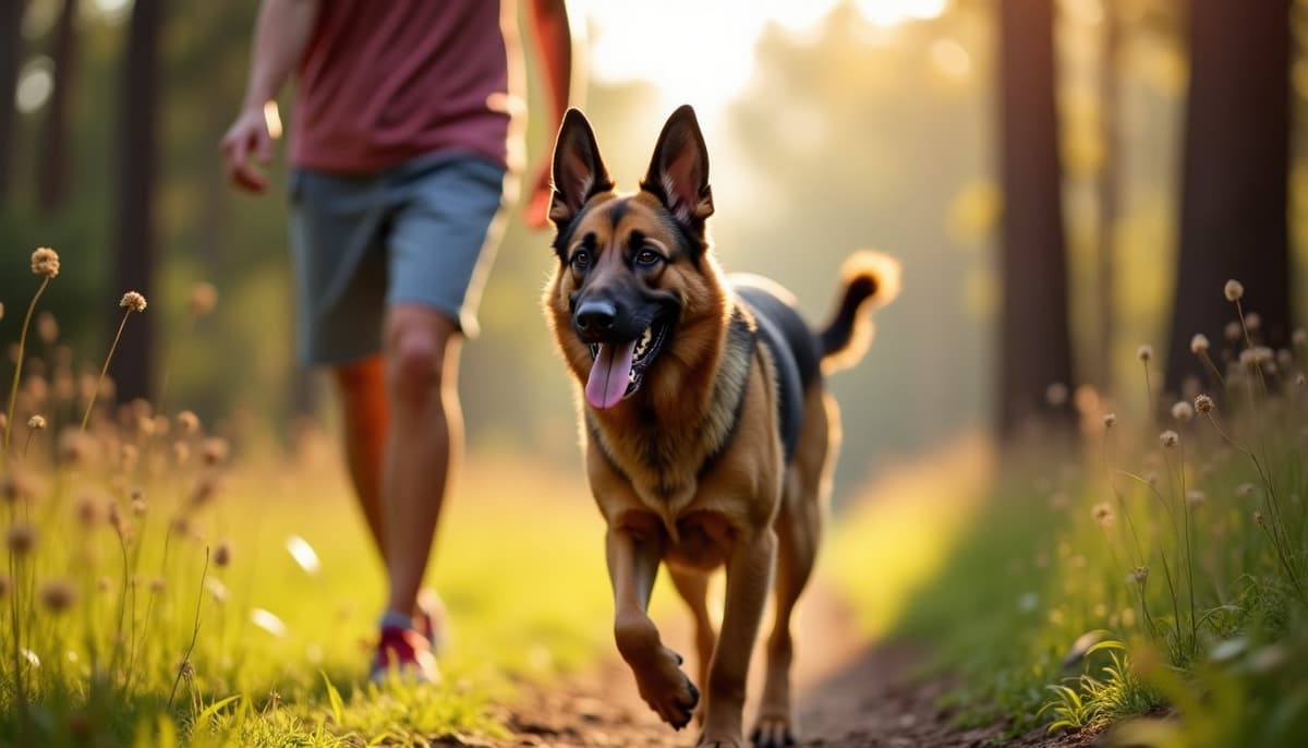 A dog on a walk — Canine Rehabilitation in Fullerton, CA