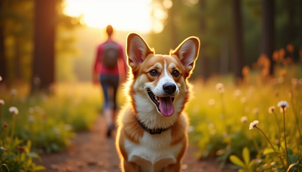 A dog on a walk — Canine Rehabilitation in Huntsville, AL