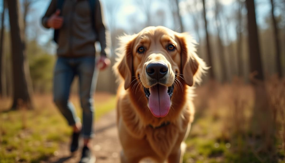 A dog on a walk — Canine Rehabilitation in Kansas City, MO