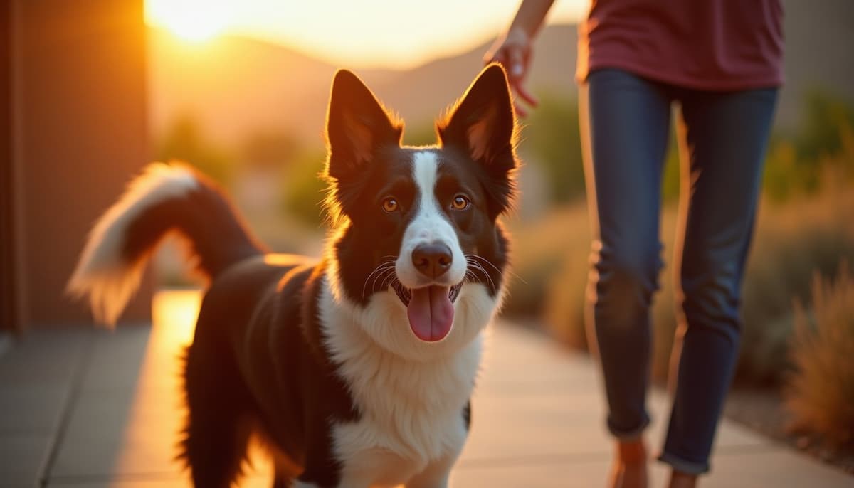 A dog on a walk — Canine Rehabilitation in Las Vegas, NV