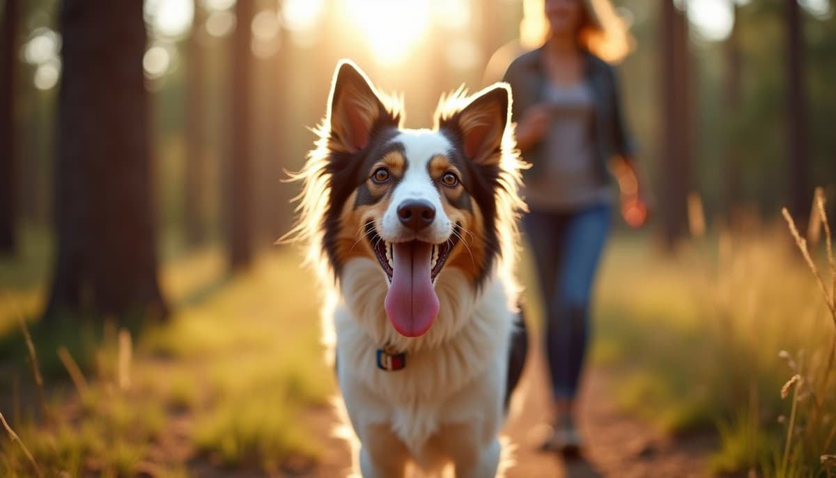 A dog on a walk — Canine Rehabilitation in Mesquite, TX