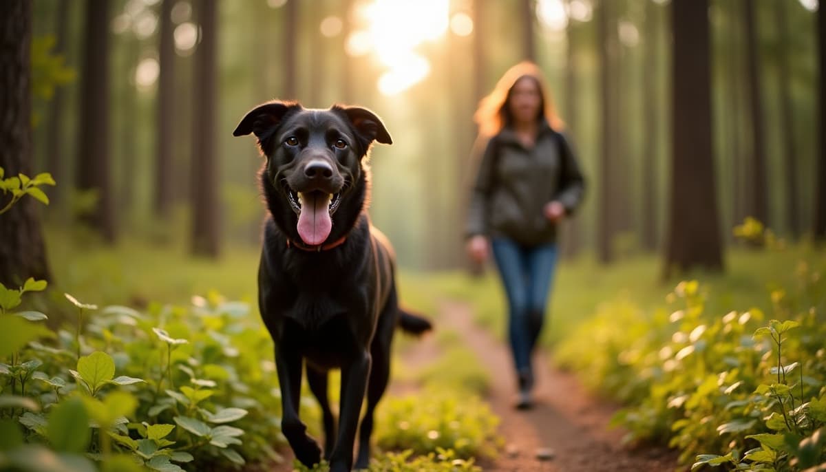 A dog on a walk — Canine Rehabilitation in Mobile, AL