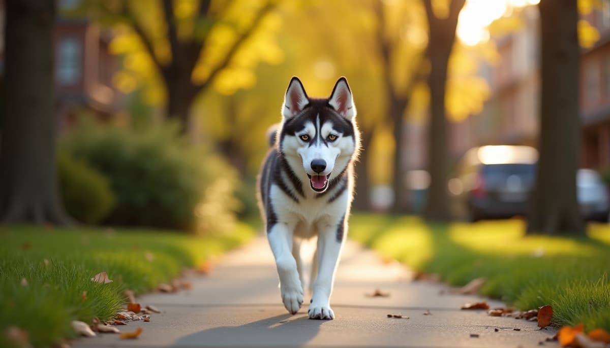 A dog on a walk — Canine Rehabilitation in Newark, NJ