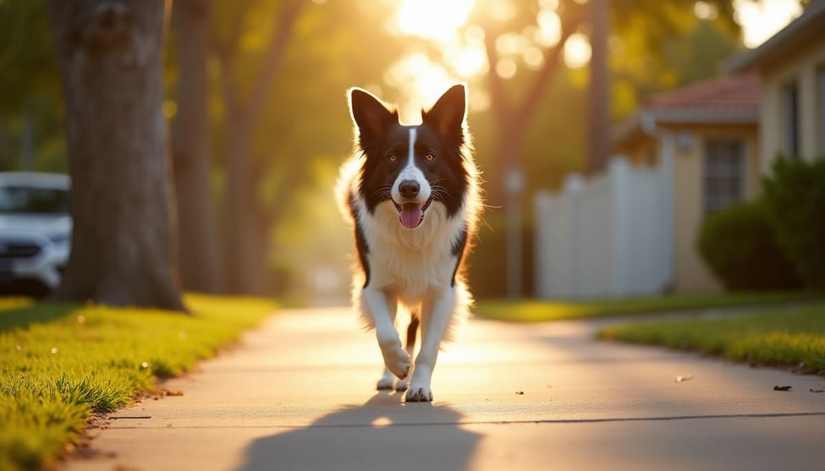 A dog on a walk — Canine Rehabilitation in Pompano Beach, FL